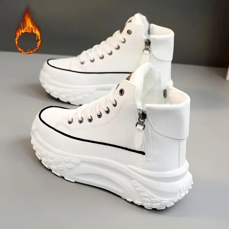 Bianca – Plateaustiefeletten mit Plüschfutter