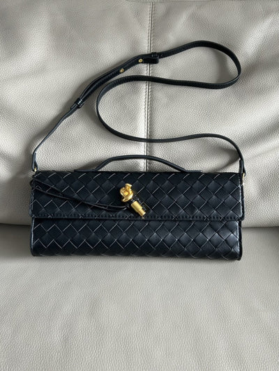 Camila Luxe Slim Clutch Aus Veganem Leder Mit Abnehmbarem Schultergurt, Elegante Handtasche
