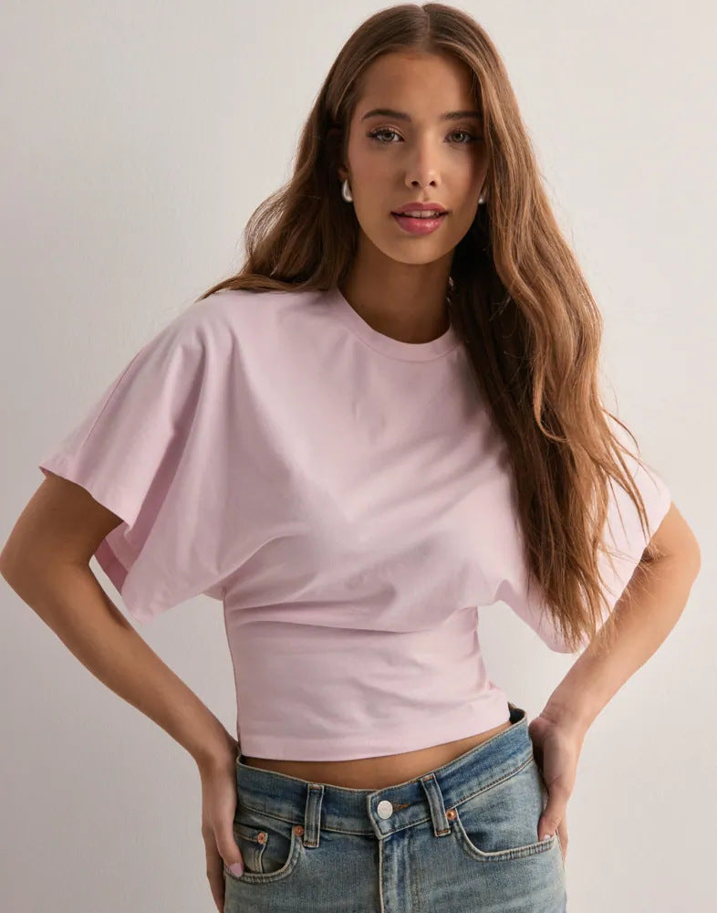 Paula - Basic-Bluse mit tailliertem Schnitt und weiten Ärmeln