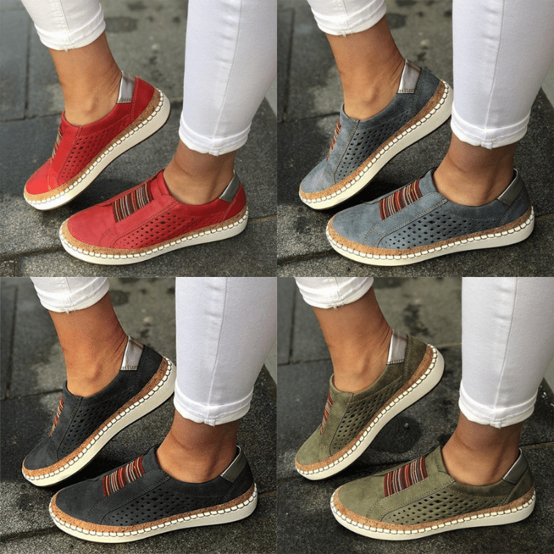 Farida - Atmungsaktive, flache Freizeitschuhe