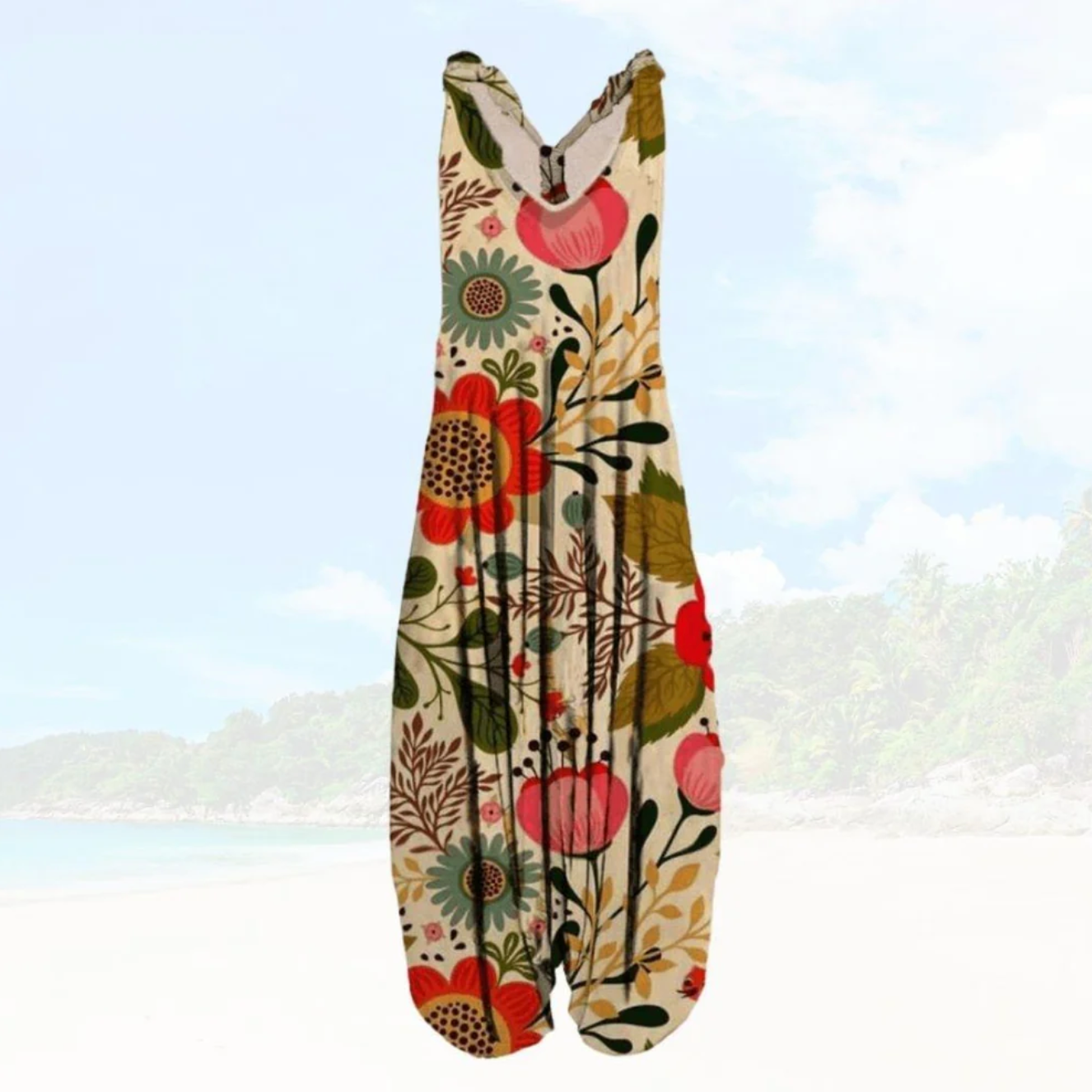 Zevaris – Overall mit weitem Bein im Boho-Stil