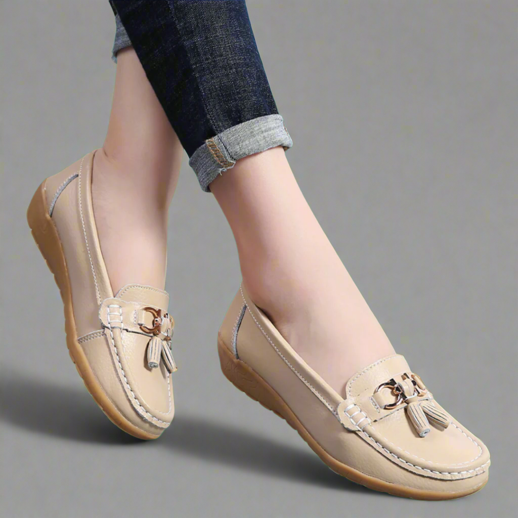 Adeltraut™  Handgefertigte bequeme Ledermokassins