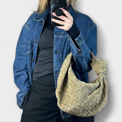 Natela Große Geflochtene Damenhandtasche Mit Elegantem Knotendesign - Ideal Für Jeden Anlass