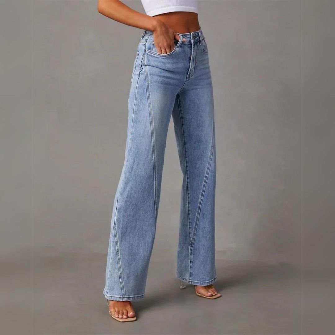 Laney Gerade Geschnittene Jeans mit Hoher Taille