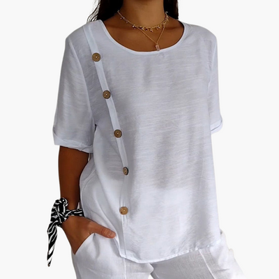 Heidi | Seitentaste Leinenbluse