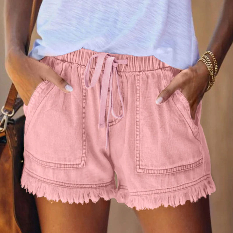 Tabitha - Stilvolle Hochtaillierte Denim-Shorts für trendbewusste Frauen