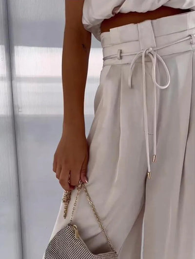 Donna - Modeanzug mit Oberteil und weite Hose