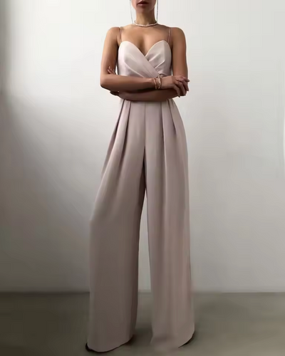 Zorya – Eleganter Ärmelloser Jumpsuit mit weitem Bein
