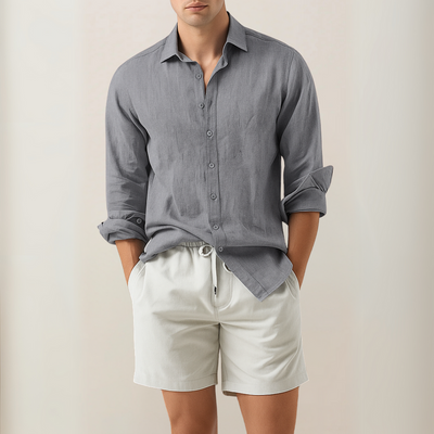 Daniel | klassisches Leinenhemd 1+1 GRATIS