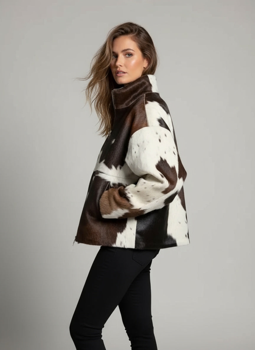 Lesley | Damenjacke aus Kunstfell mit Reißverschluss