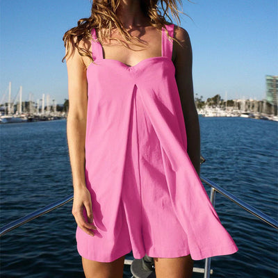 Noa - Ärmelloser, plissierter Mini-Strampler für einen frischen und vielseitigen Look