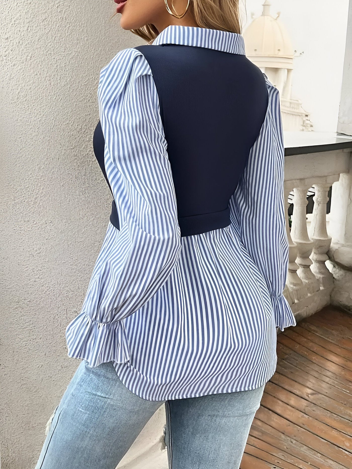 Greta | Stylische Bluse mit Blockstreifen