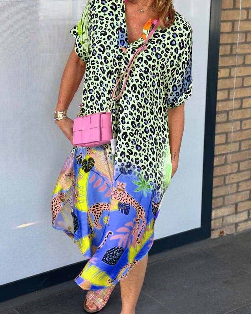 Amanda |  FREIZEITKLEID MIT LEOPARDENPRINT