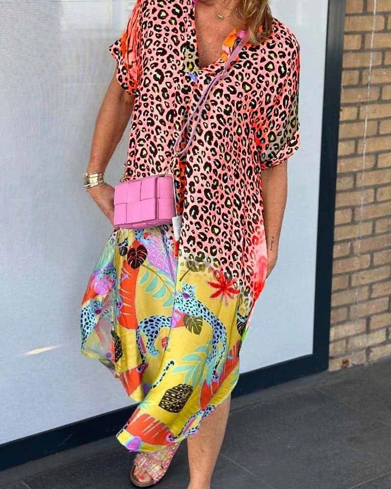 Amanda |  FREIZEITKLEID MIT LEOPARDENPRINT