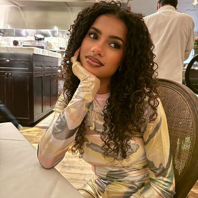 Bubble Initial Diamond Halskette