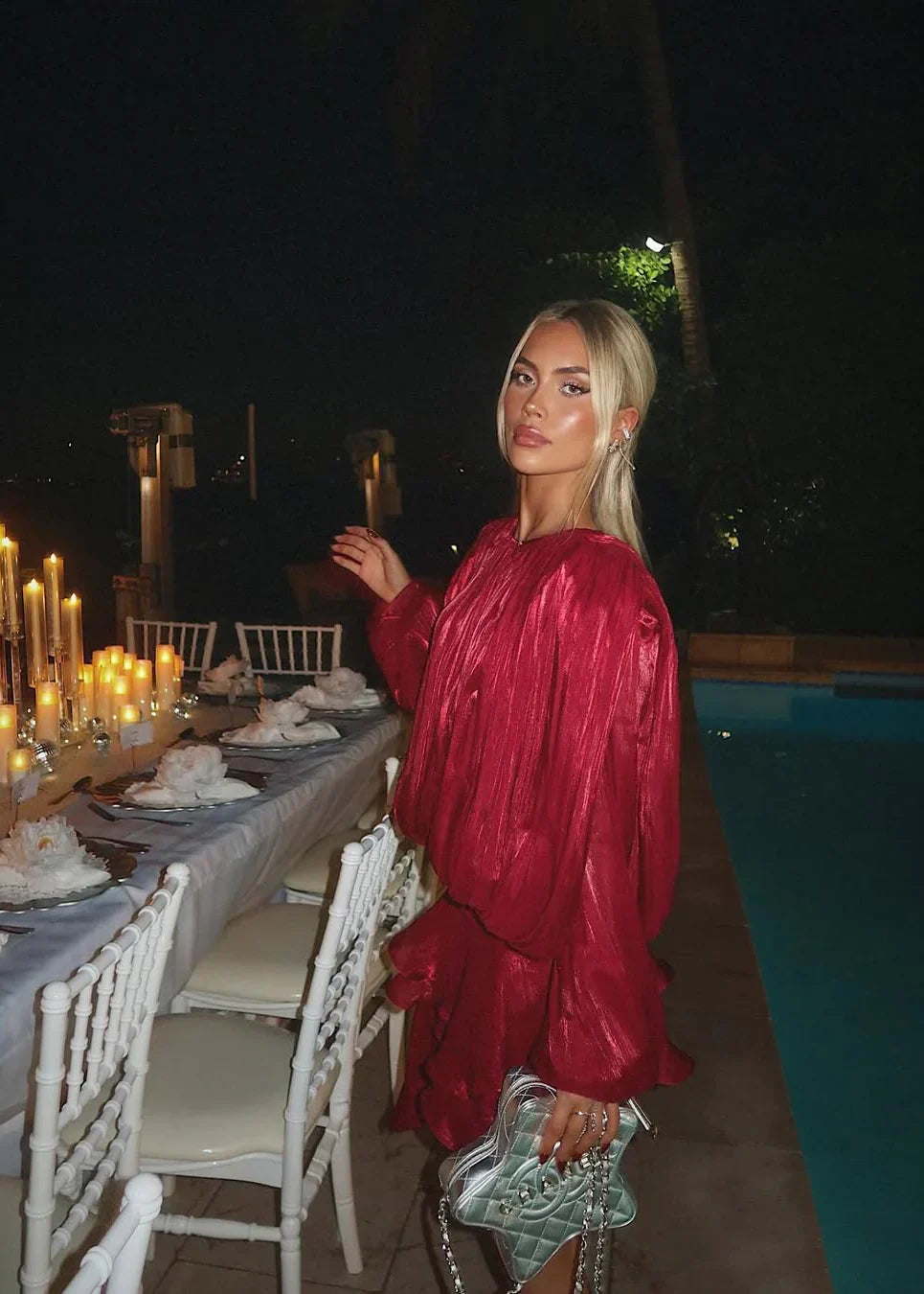 Rosella - Plissiertes Minikleid mit Rüschen