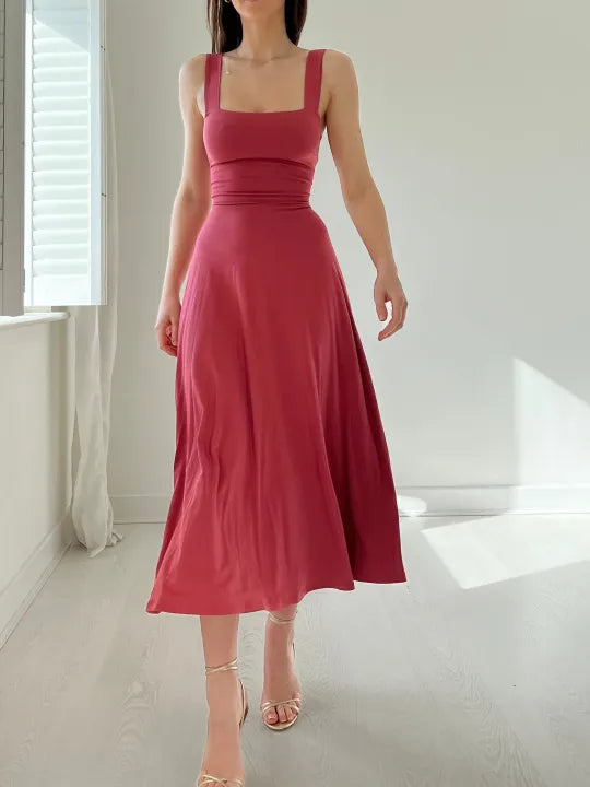 Elegantes Damen Kleid Mit Luxuriösem Stoff - Vielseitig Für Freizeit Und Abendveranstaltungen