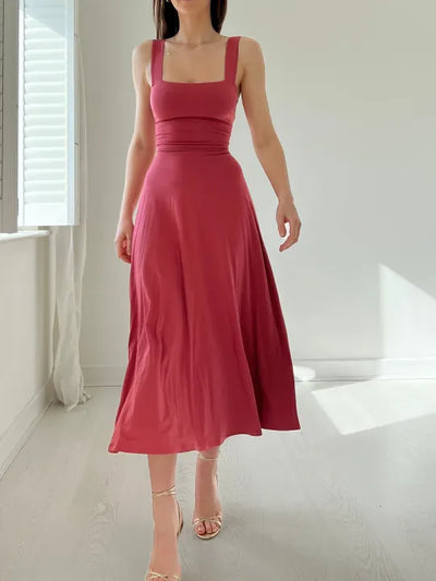 Elegantes Damen Kleid Mit Luxuriösem Stoff - Vielseitig Für Freizeit Und Abendveranstaltungen