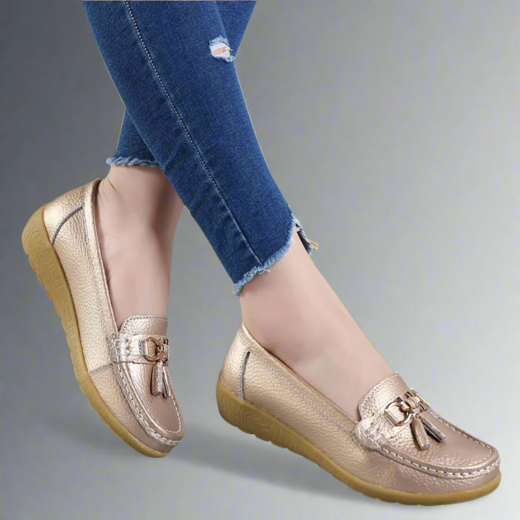 Adeltraut™  Handgefertigte bequeme Ledermokassins