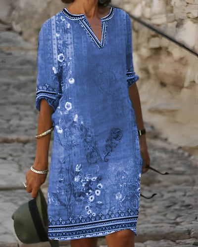 Lucia - Modisches Damenkleid mit V-Ausschnitt