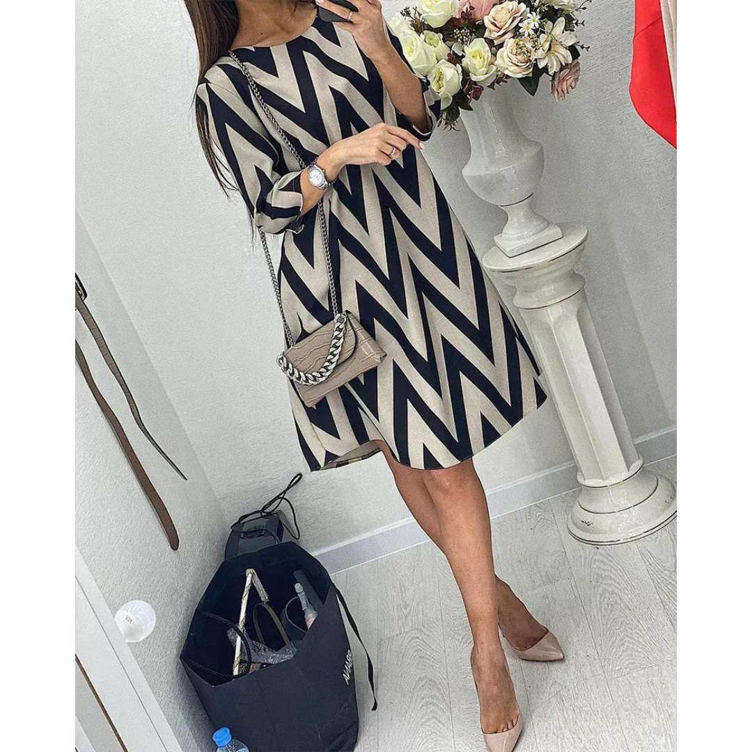 Thalia - Lockeres Zickzack-Kleid