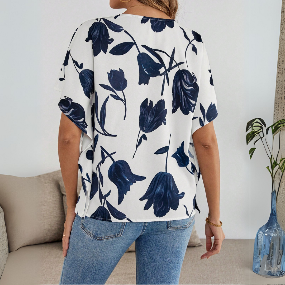 Viola | stilvolle Blumenbluse