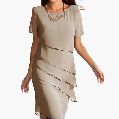 Marlene | Midi-Kleid mit Kurzarm