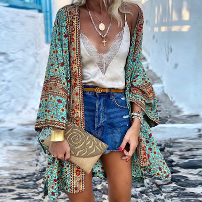 Elegante Boho Strickjacke