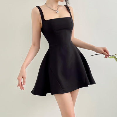 Charina - Ausgestelltes Minikleid schwarz