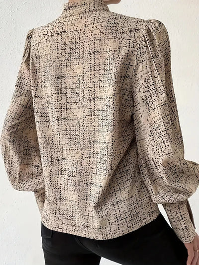 Irish | Bluse mit abstraktem Print und Rüschenbesatz