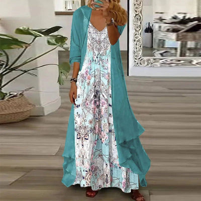 Sabrina - Geblümtes Maxikleid aus Chiffon mit eleganten Details