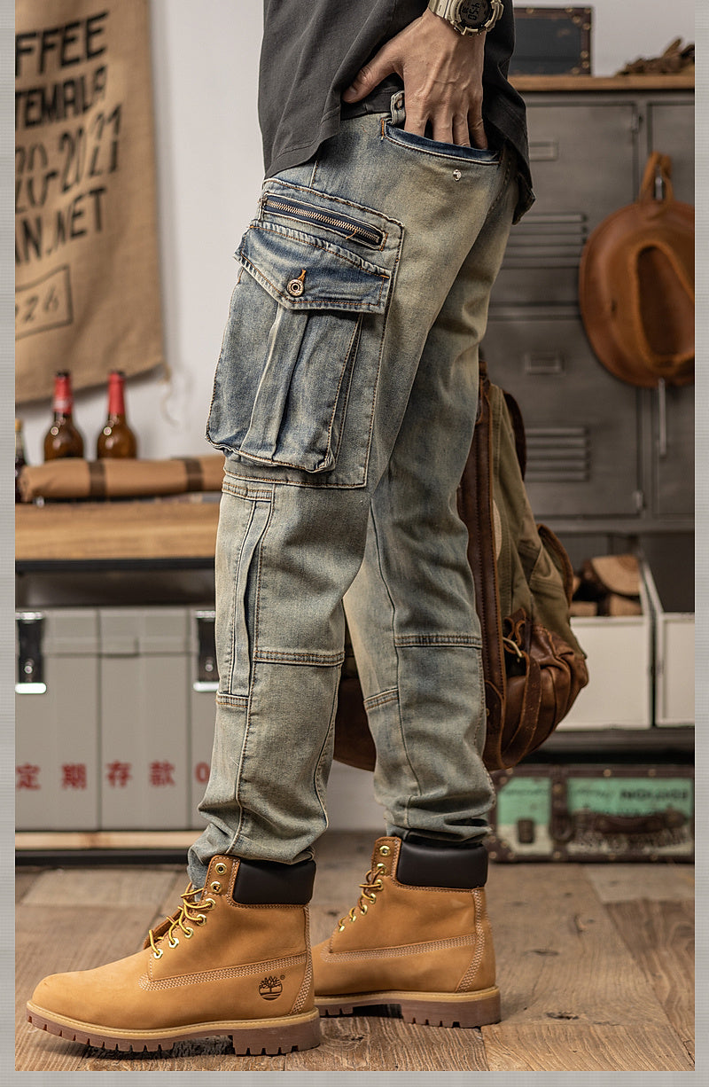 Matthew - Cargohose aus Vintage-Denim