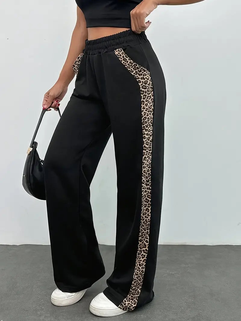 Hermione | Mutige Leopard-Print-Hose mit Seitenschlitz – Entfessle deinen wilden Stil