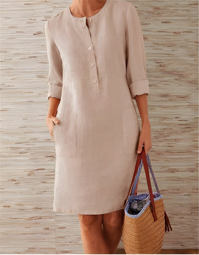 Blaire - Elegantes und lockeres Leinenkleid für Damen