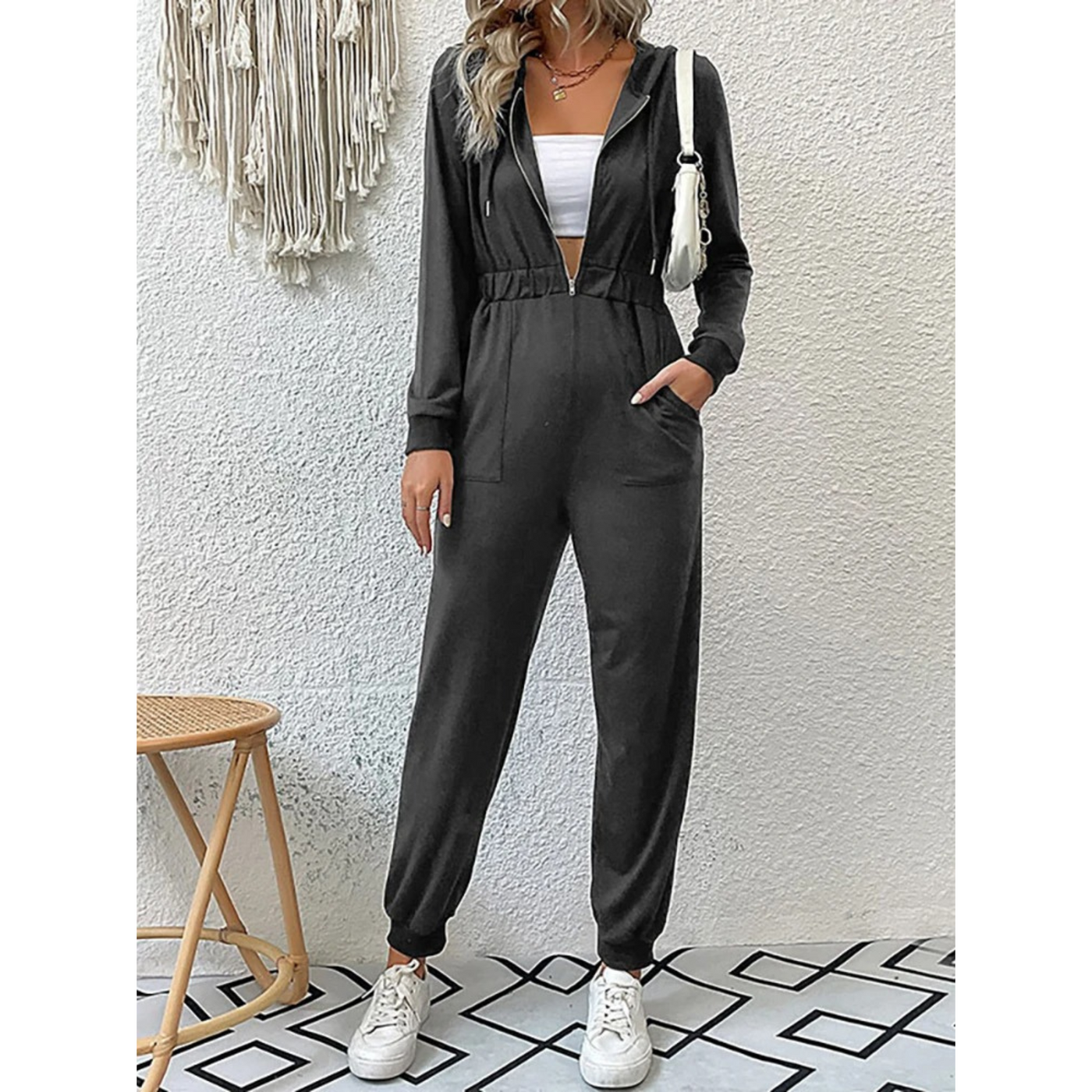 Ladies Luxury Retro Jumpsuit Trainingsanzug & Jogginganzug | Perfekt für jeden Tag tragen