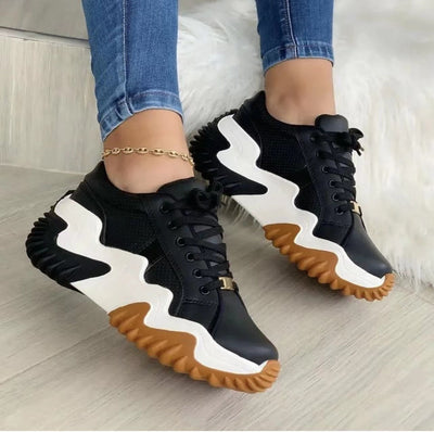 Kasia - Orthopädische Leder‑Sneaker mit Patchwork