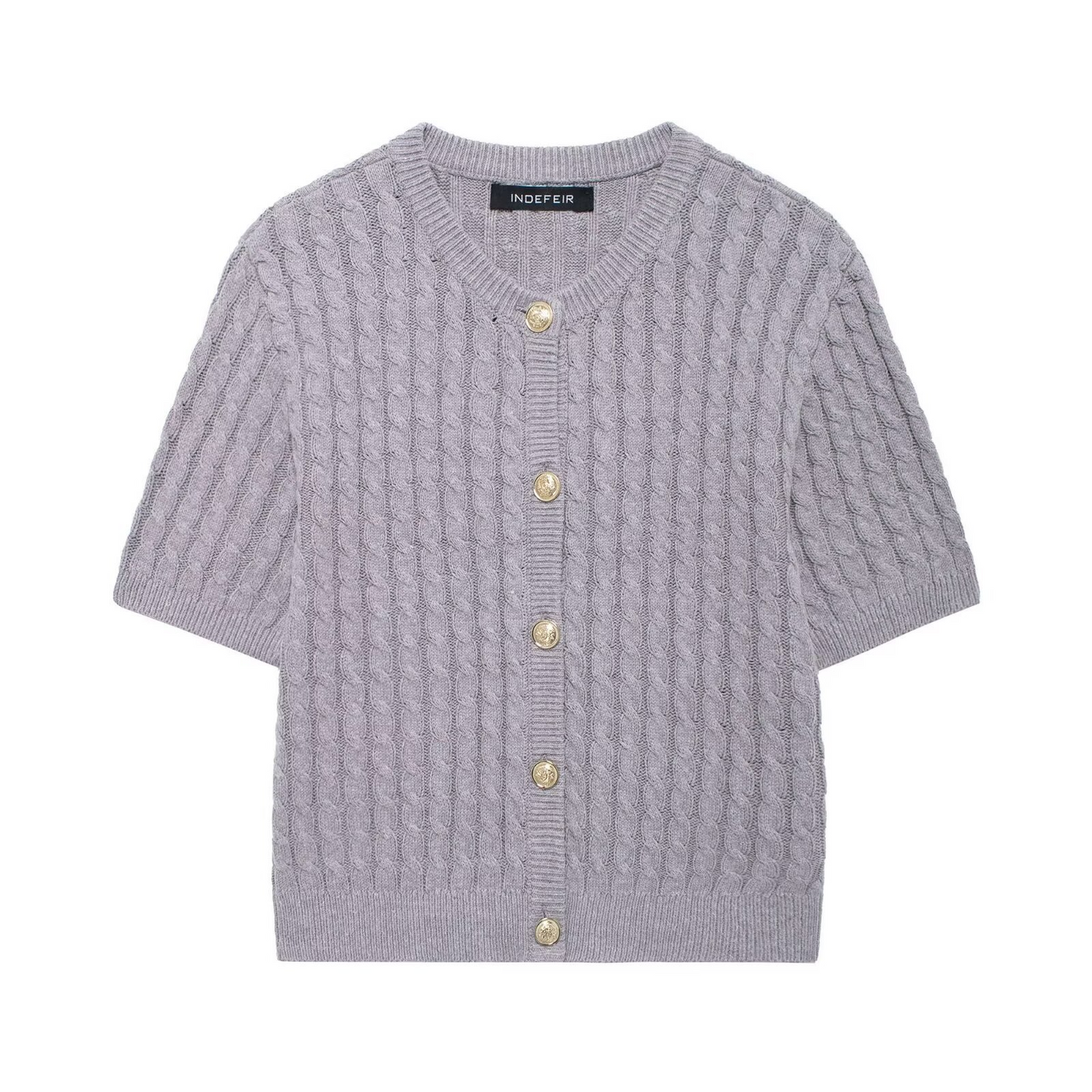 Jayde - Modische Strickjacke mit Rundhalsausschnitt für Damen