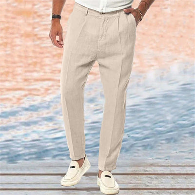 Dario - Stylische und coole Leinenhose mit schmaler Passform