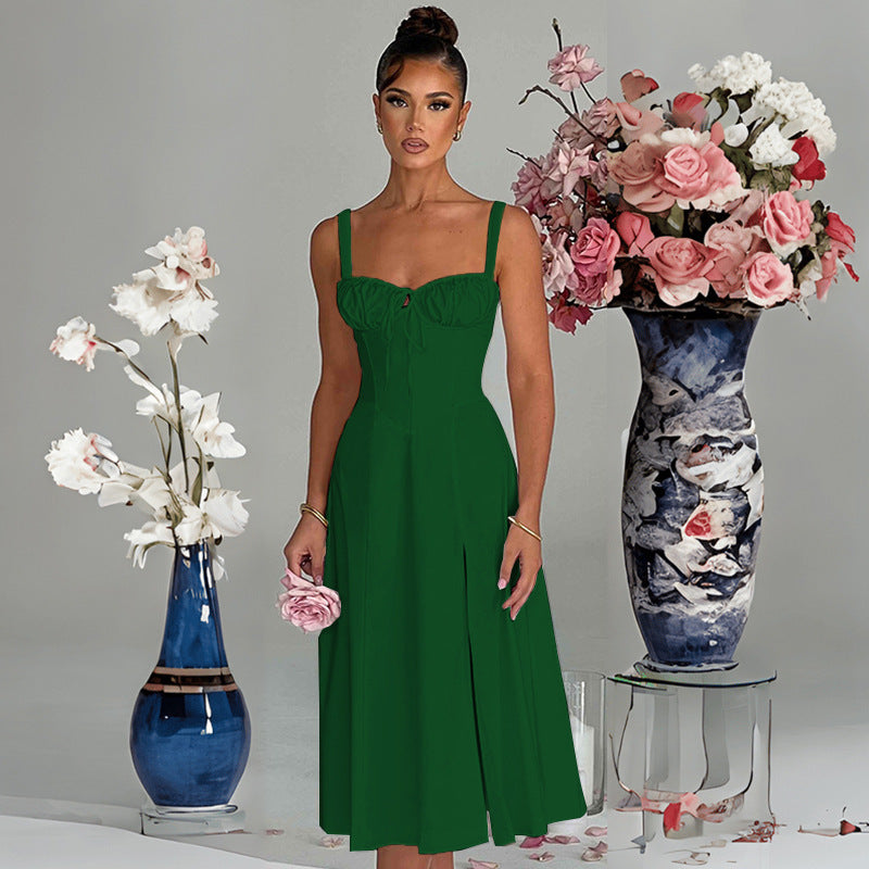 Renata - Midikleid mit Korsett und Öffnung