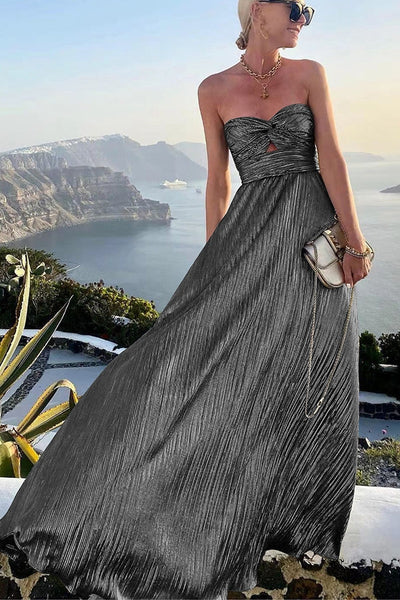 Chloé | Elegantes und glänzendes Off-Shoulder-Kleid