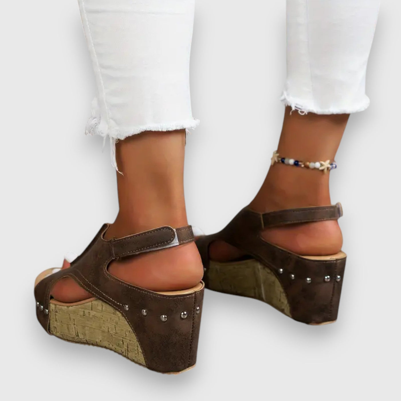 Mia – Vintage Plateau-Sandalen