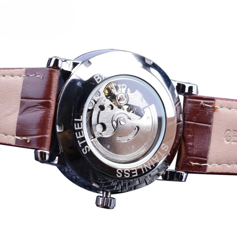 Fadenburg Luxus Leder Vollautomatische Uhr mit Kalenderfunktion - Elegantes Design für Den Herren