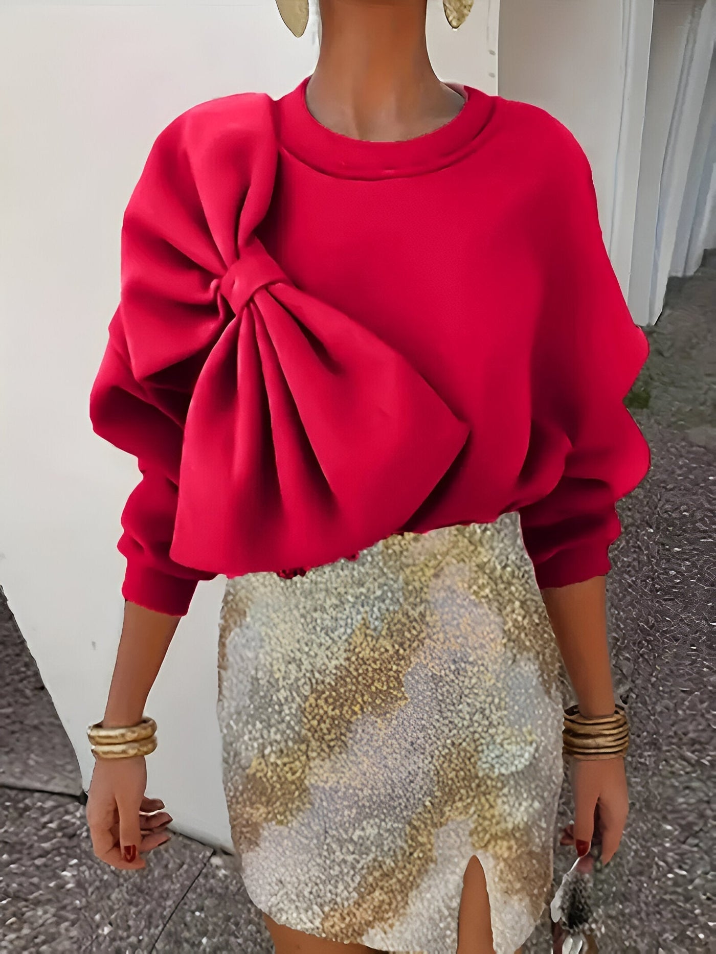 Delfine | Stylisches Sweatshirt mit großer Schleife