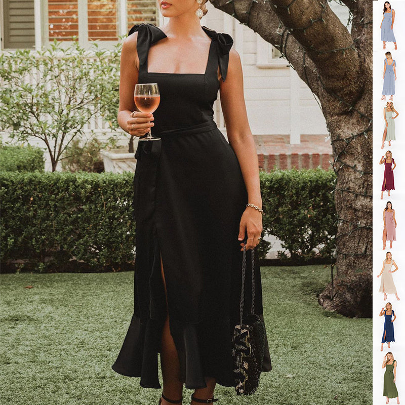 Dayana | Trägerloses Kleid mit Schnürung und eleganter Öffnung