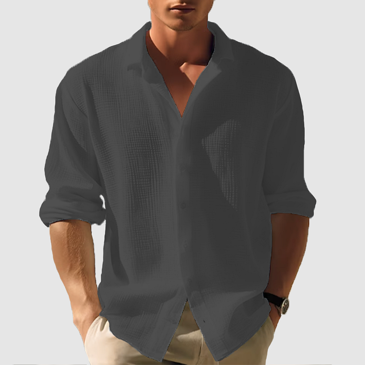 Shawn - Langärmliges Hemd mit Knopfleiste für Herren