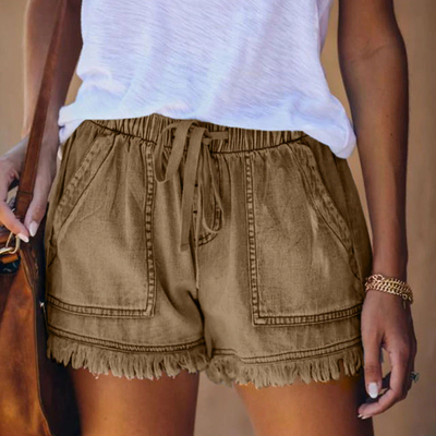 Tabitha - Stilvolle Hochtaillierte Denim-Shorts für trendbewusste Frauen