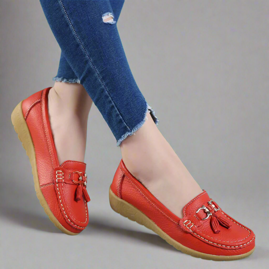 Adeltraut™  Handgefertigte bequeme Ledermokassins