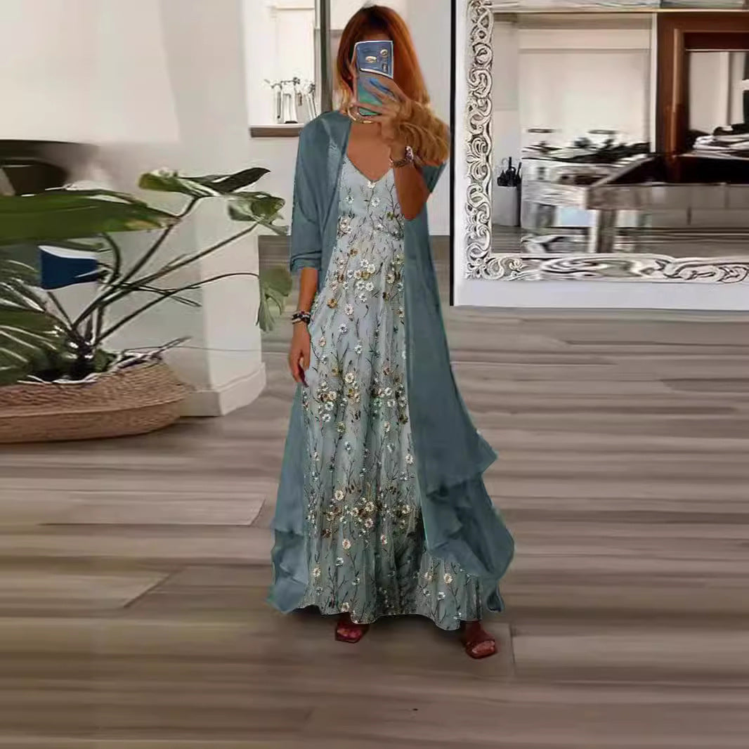 Sabrina - Geblümtes Maxikleid aus Chiffon mit eleganten Details