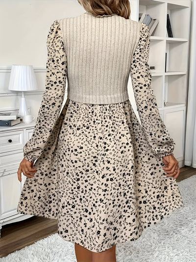 Aria | Elegantes Blumenmuster 2-in-1 Kleid