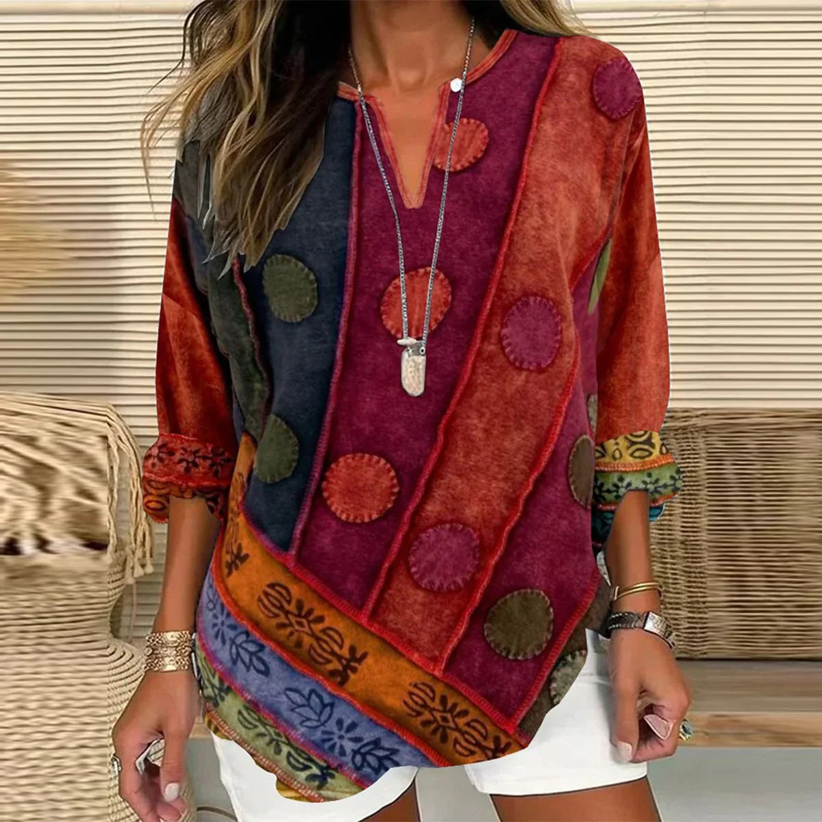 Orielis – Stilvolle bedruckte Bluse